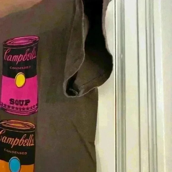 Women’s Andy Warhol Campbell’s Soup Colorful Short  Sleeve Graphic Tee. Sz: M. - Picture 4 of 7